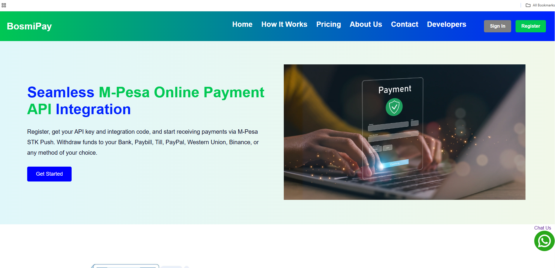 chatbot website preview image